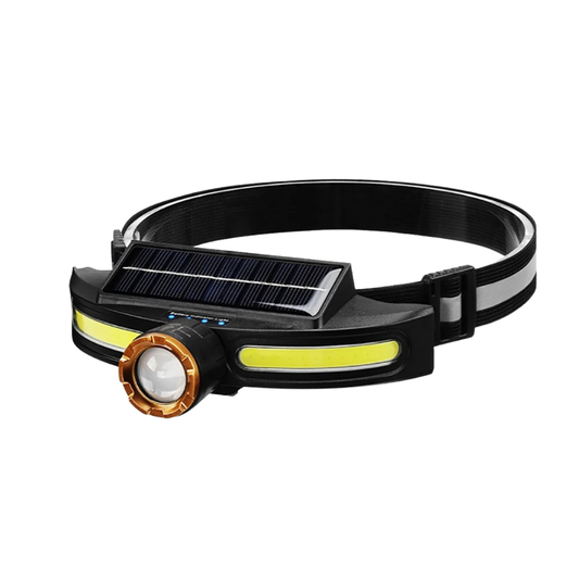 Krizzo HeadGear– Solar-Stirnlampe mit USB-C, 4 Lichtmodi & IPX6 Wasserschutz